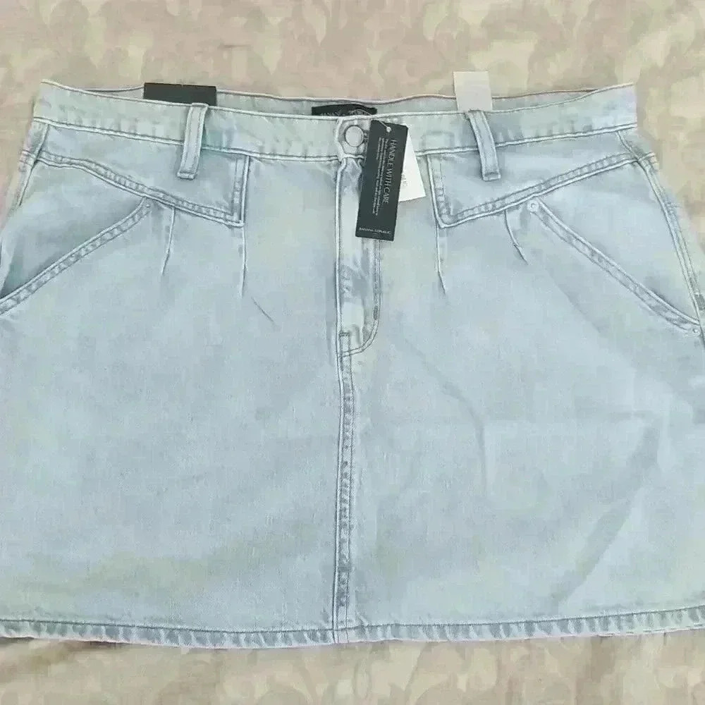 Banana Republic High-Rise Denim Skirt